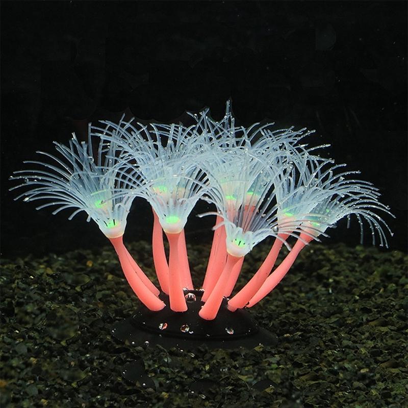 Realistic Coral Silicone Simulation Aquarium Ornaments False Water Plant Fish Aquarium Plant Aquarium Supplies X3UC