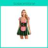 Christmas Costume For Women With Polyester Spandex Fabric Bright Colorful Halloween Stage Performance Outfit For Holiday Parties