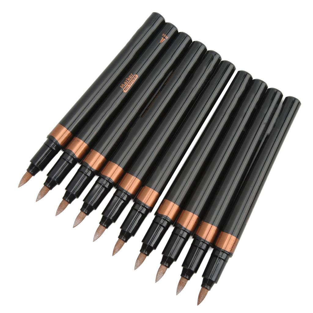 10Pcs Metallic Marker Pens Smoother Writing Quick Drying Excellent Ink Paint Pens for Graffiti Painting Coloring Notes