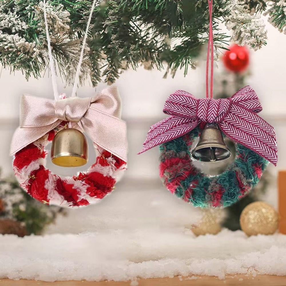 

Creative Christmas Tree Pendant Exquisite Mini Christmas Wreath Christmas Bell Decoration Style 1