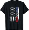 Father's Day Best Papa Ever with US American Flag T- Unisex T-Shirt