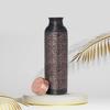 Copper Carving Láhev na vodu s lesklým povrchem 1000 ml Láhev bez spojů a úniků pro ájurvédské zdravotní výhody Jóga