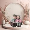 1 Piece of Old Man and Old Lady Reading Styling Ornaments, Delicate Craftsmanship, Heart-Warming Decoration, Conveyored Years and Warmth, Give Friends