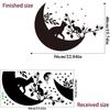 Black Moon Cat Wall Stickers Stars Home Bedroom Decor Peel and Stick Wall Art Removable Vinyl Decals for Room Beautification