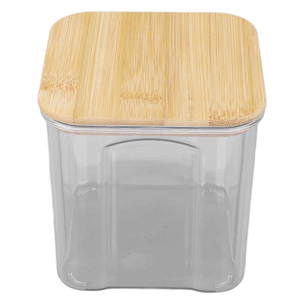 Airtight Food Storage Container Clear Food Storage Jar with Bamboo Lid for Noodles Flour Cereal Rice Tea Coffee Beans