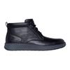 Mens Burkett Leather Flat Ankle Boots
