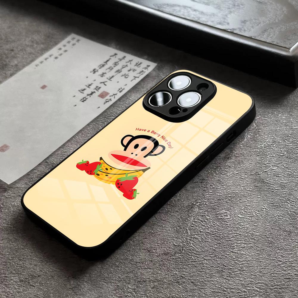 P-Paul F-Frank Phone Case For IPhone 15 Pro Max 14 Pro 12 11 13 Mini X XR XS 16 Plus SE Tempered Glass Back Cover