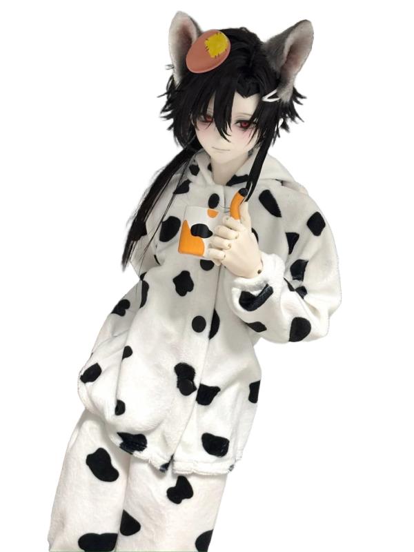 BJD doll clothes suitable for 1/3 1/4 1/6 size Cute black and white pajama set doll accessories (2 points)