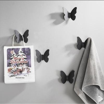 1 Stück Kreativität Schmetterlinge Haken Aluminiumlegierung Fähig Wandhaken Schlüsselaufbewahrung Kleiderbügel Küche Badezimmer Organizer Für
