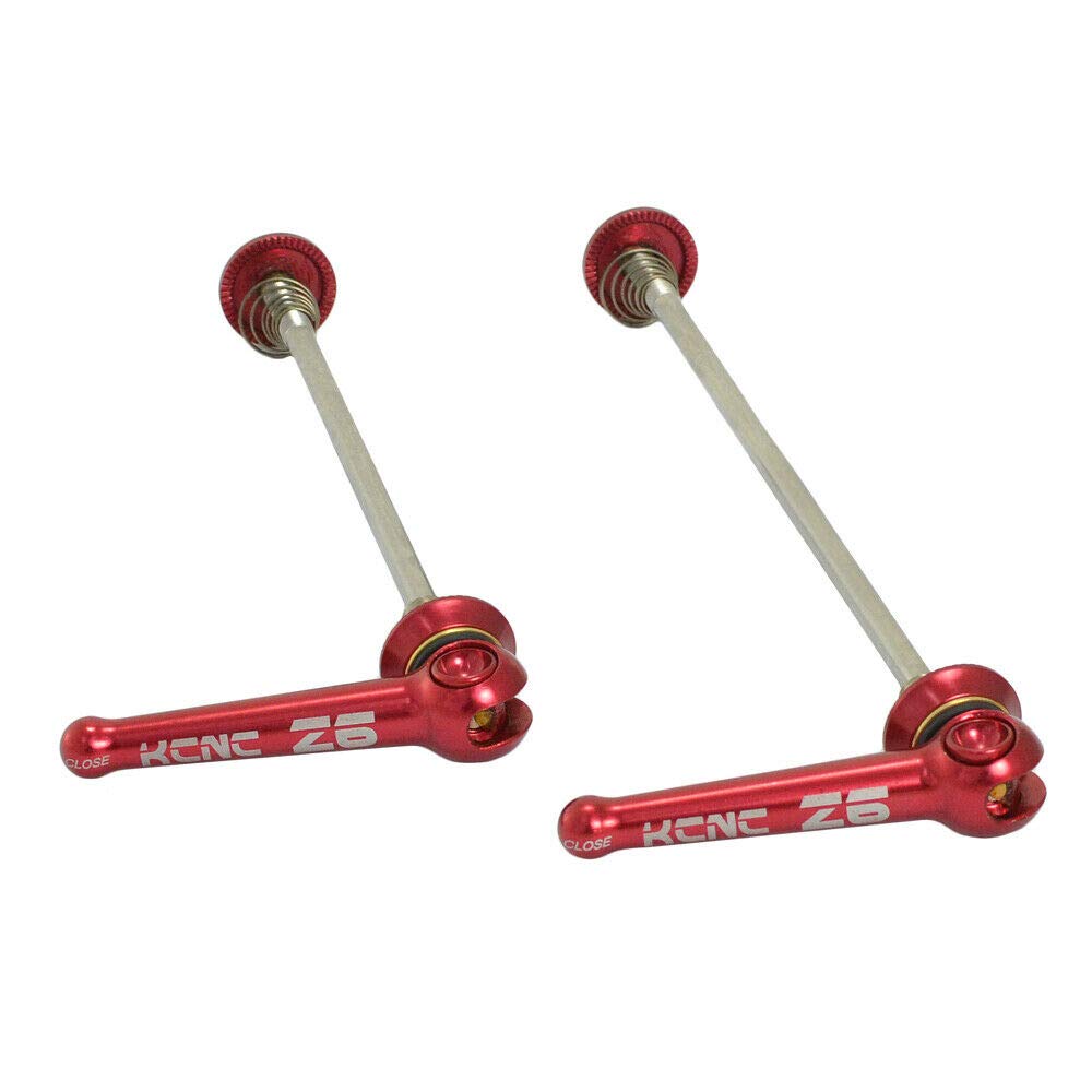 KCNC Z6 KQR Road Stainless Axle Hub SK2114 Skewer, Red, KQR-04-RD-R,