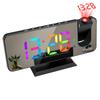 Digital 180 Degrees Projection Alarm Clock with Dynamic RGB Light Brightness Adjustable Snooze Dual Alarm Setting USB