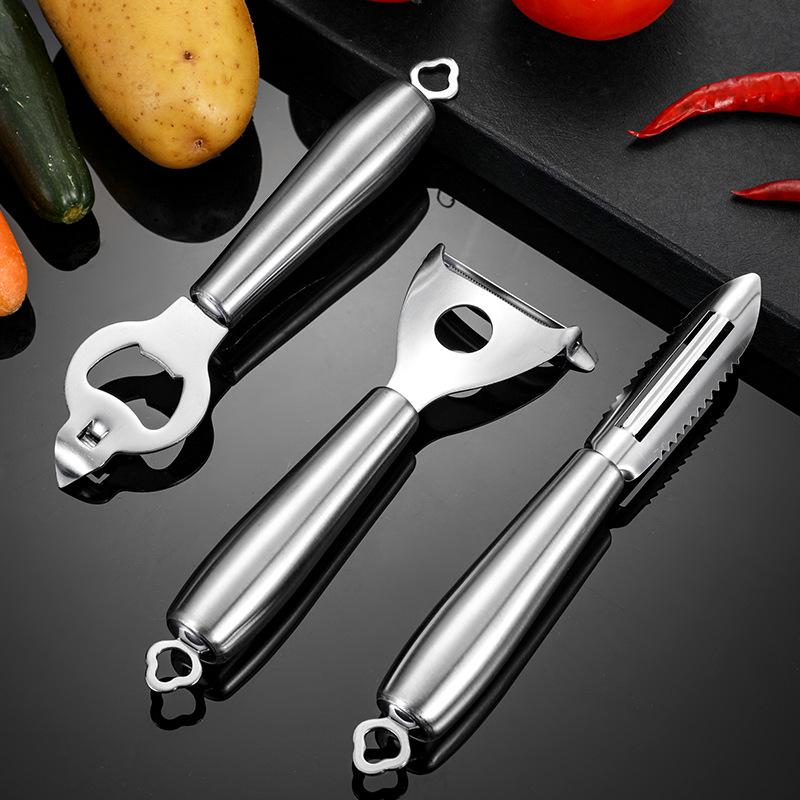 Premium Edelstahl Multifunktionales Küchenschäler Werkzeug - Müheloses Schälen für Obst, Gemüse, Kartoffeln & mehr | Haushalts-Essential Gadget