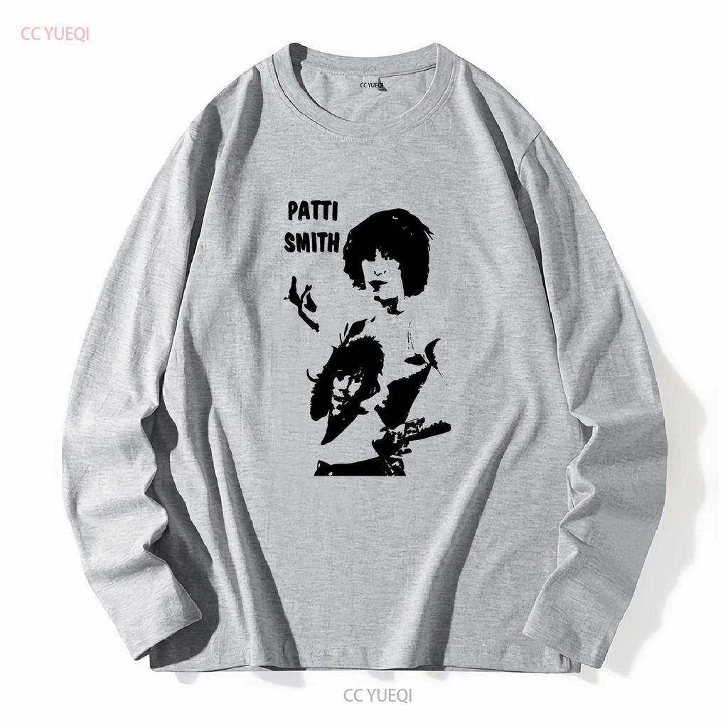 Patti Smith Music Band White T Shirt Fan An26643 Vintage Washed Casual Fashion Unisex Comfortable Breathable Graphic
