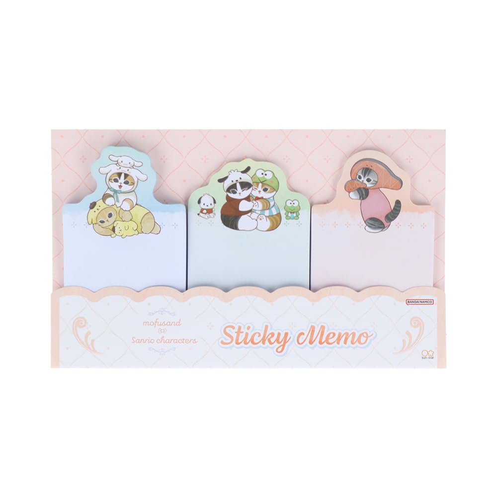 Канцтовары Персонаж Sanrio Стикеры mofusand x S2843455 Sun-Star Блокноты, Вырубка, Sanrio, Оранжевый, оранжевый