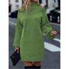 YYFS Women's Fashion Casual Fall Winter Solid Color Print Long Sleeve High Neck Sweaters