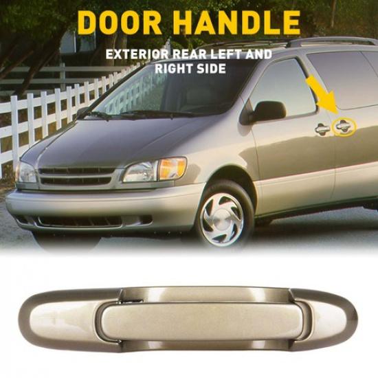 Дверная ручка наружная задняя Для 1998-2003 Sienna Toyota Внешняя Золотая