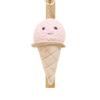 Adorable Ice Cream Plush Keychain With Short Plush And Pp Cotton Filling For Kids