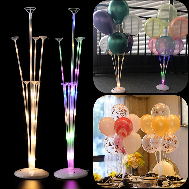 1Pc LED Balloons Column Stand with 7 Tubes Wedding Party Balloon Support Rack 1Pc LED Balloons Column Stand with 7 Tubes Wedding Party Balloon Support Rack