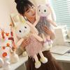 Adorable Snow Bunny Plush Toy Soft Cuddly Rabbit Doll Perfect Girls Gift Huggable Pillow