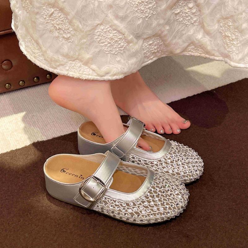 Height-increasing Thick-soled Shoes Rhinestone Shoes Flip-flops New Style Cool Slippers