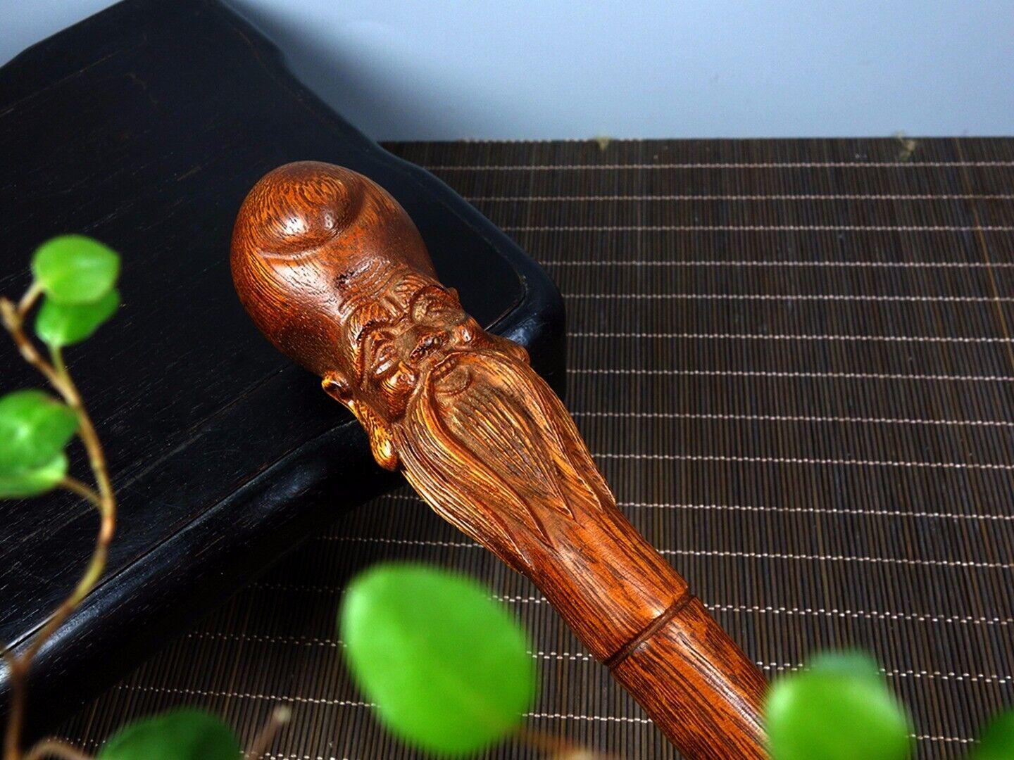 

Китай Палисандр Резная Изысканная Статуэтка Бога Долголетия Инструмент для Чесания Фигурка CHINA