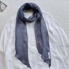 100% Linen Breathable Long Spring and Autumn Scarf For Women Original Style Artistic Neck Protection Soft Scarves 14x170cm