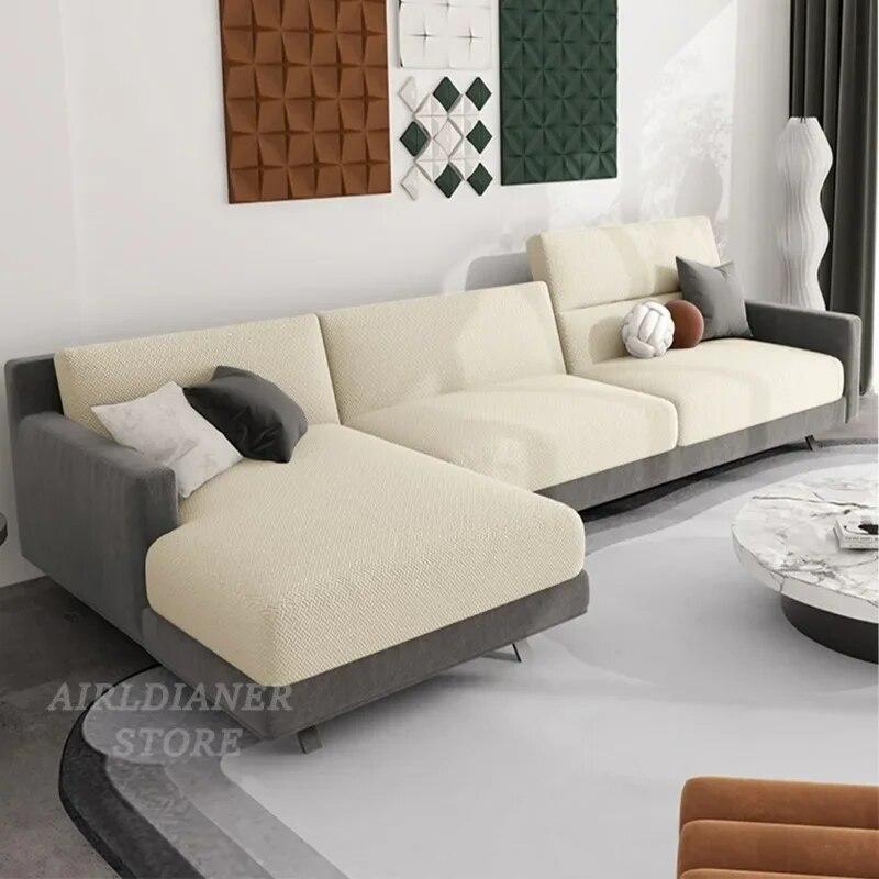 Jacquard Sofa Seat Covers Luxury Plain Sofa Cushion Cover Stretch Washable Sofa Cover Living Room Kids Spandex Home Decoration