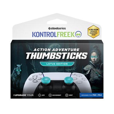 KontrolFreek Akční ovladač pro PS4/5 - Lotus PS5 Vylepšená přesnost míření (7102-PS5-EC, Tyrkysová/Čirá)