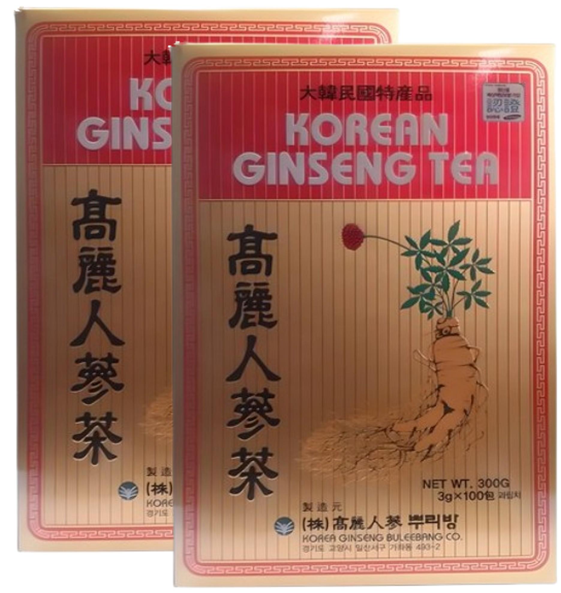 [Korea Ginseng Buleebang Co.] Настоящий аутентичный корейский быстрорастворимый чай с женьшенем (Индивидуальные саше) 100 Individual Sachets (2)
