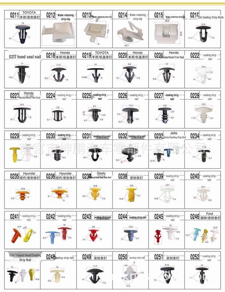 Universal Car Body Fasteners Clips: 146-Piece Set for Toyota & Mitsubishi