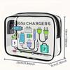 Clear Zipper Tote Bag - Multipurpose Transparent Carry Case for Toiletries, Makeup, Electronics. Ideal for Travel, Gym, Airport.