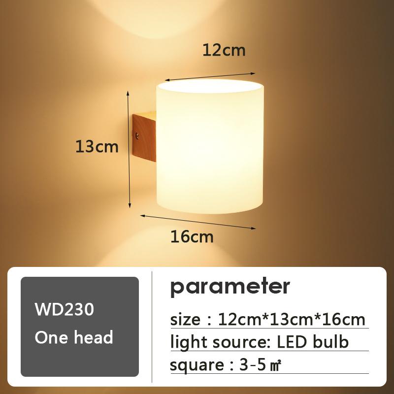 

Современный простой настенный светильник бра в скандинавском стиле для гостиной, спальни, фойе, чтения, деревянное освещение, прикроватный светильник у прохода, домашний фон настенный светильник Cool White(5500-7000K)