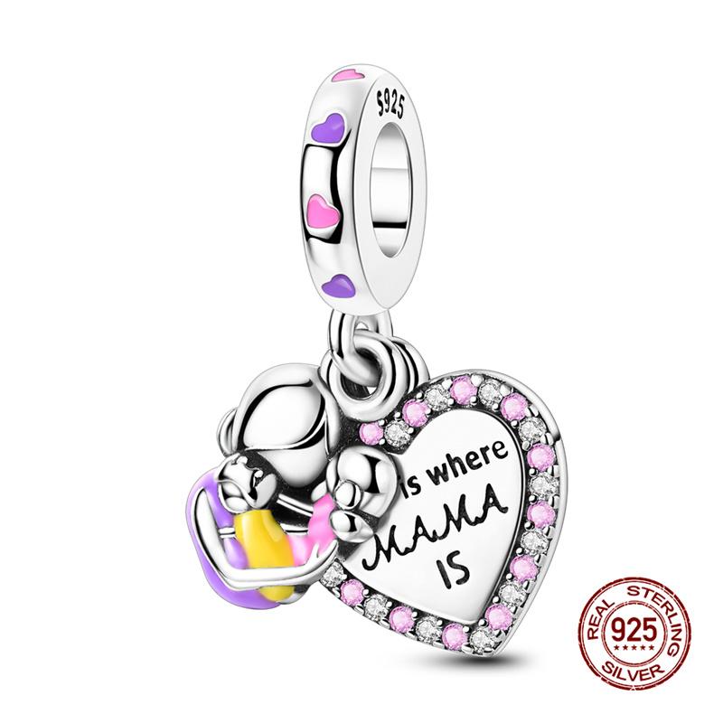 Original Charms Copper Mother'S Love Is Infinite Charms Beads Fits 3Mm Original Bracelet For Necklace Women Diy Jewelry Gift