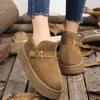 Fashion Comfort Thick Bottom Furry Snow Boots Women 2025 Winter Metal Buckle Chunky Platform Suede Ankle Boots Warm Plush Cotton Shoes