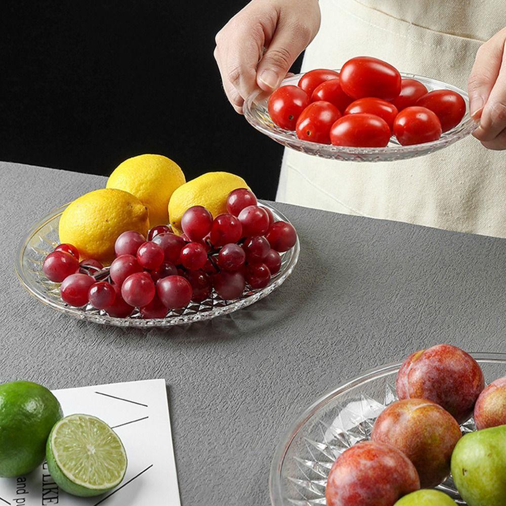 Neue Acryl Dessertplatte Gold Runde Obstplatte Speiseteller