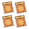 4Pcs Biscuit-Shaped Memo Pads Set Creative Food Design Self-Adhesive Sticky Notepads for Students Office Party Learning Marking And Message Small Gift