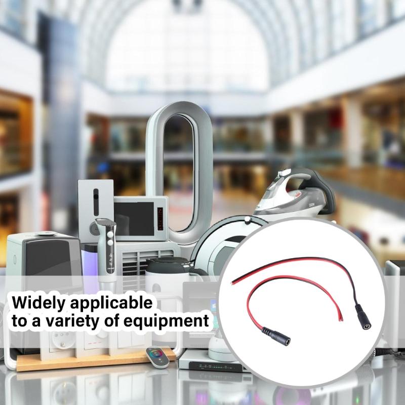 Kabel 18AWG DC5.5x2.1mm Przewód 5.5x2.1 Złącza Męskie/Żeńskie Przewód Adapterowy Linia do Światła LED Kamery Monitoringu