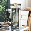 Nordic Clear Glass Vase - Elegant Straight Design for Water-Raised Bamboo or Lilies.