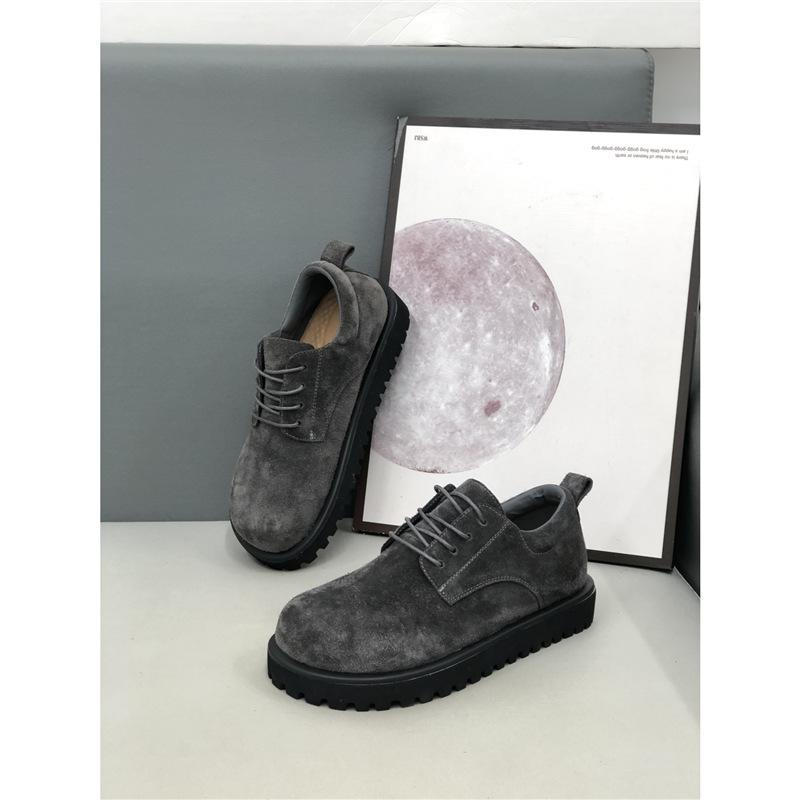 Autumn new casual thick baseplate shoes breathable comfortable leather low top jw