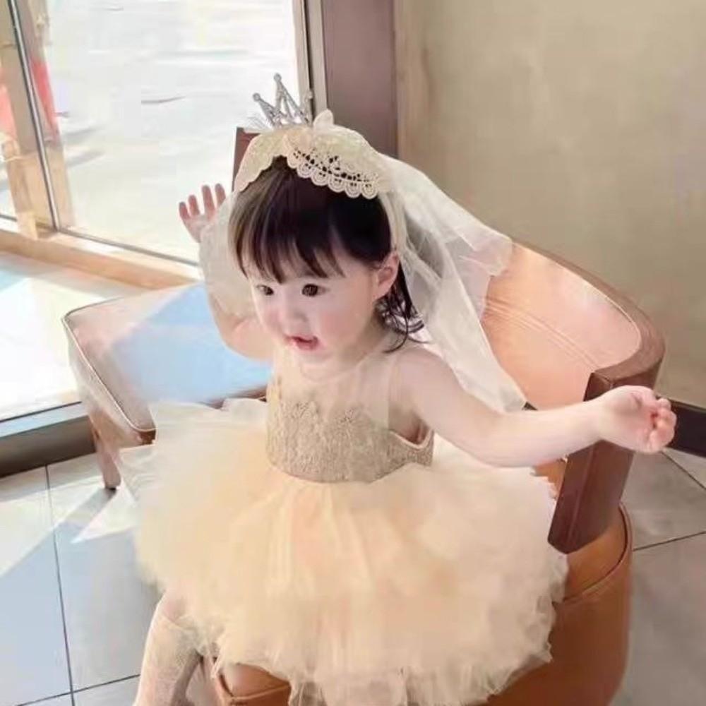 Gauze Happy Birthday Headband Mesh Girls Hair Hoop Creative Birthday Hairband  Children