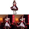 Alice In Wonderland The Red Queen Costume Dress With Polyester Fabric For Halloween Stage Performance Women