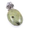 Natural Prehnite Gemstone Handmade 925 Solid Sterling Silver Pendant 1.50'' v3V43