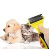 Fellpflegekamm für Hunde, doppelseitig, Edelstahl, Haustierfellbürste, Hunde- und Katzenkamm, Hundehaar- und Fellhaar-Trimmer, Fellpflege-Werkzeug