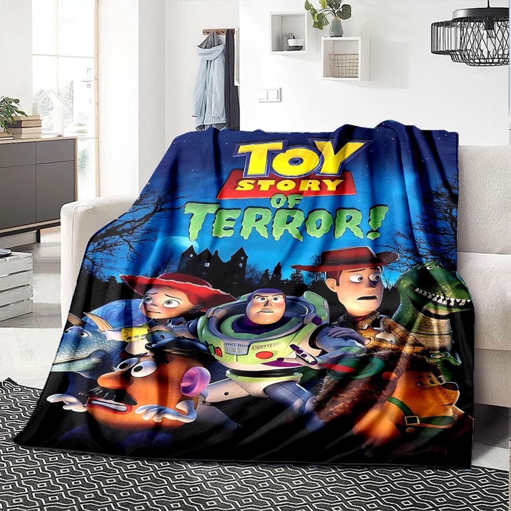 1pc Toy Story Adventure Flannel Blanket,Ultra Soft Warm Plush Throw for Home Bedroom Bed Sofa Cover Camping Picnic Gift Y71717