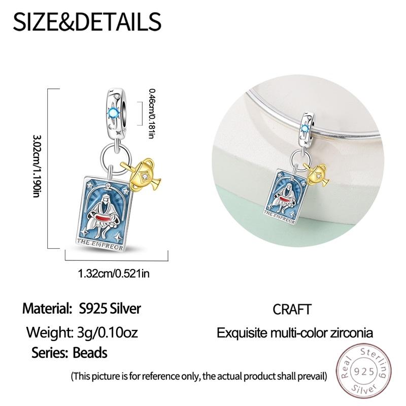 100% Copper Tarot Emperor Shining Zircon Beads 3Mm Diy Holiday Exquisite Jewelry Gift Making