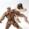 Bandai Attack on Titan Eren Yeager vs Armored Titan Action Figure Amazing Yamaguchi Revoltech Anime Collectible for Fan Toys