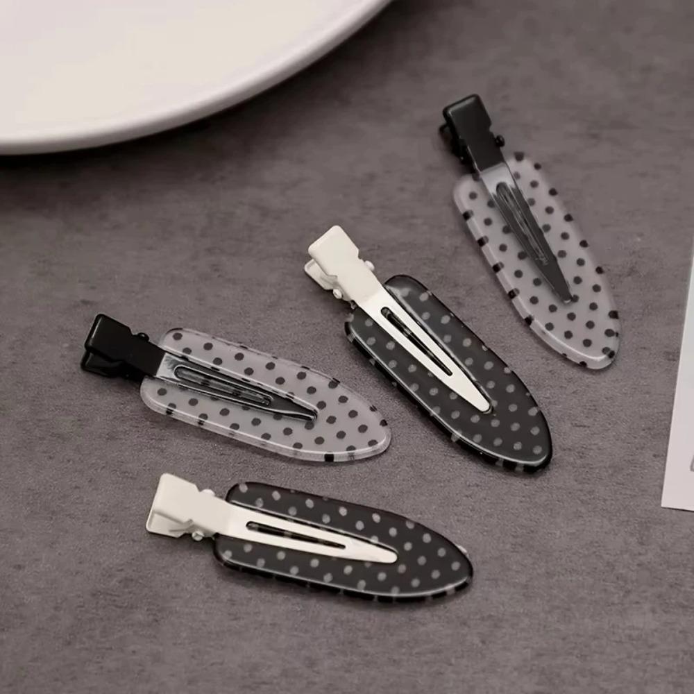 Black White Polka Dot Acrylic Hair Clips,Minimalist Style Hair Barrettes with Secure Hold,Daily Party Hair Accessories for Women