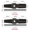 Double Head Screw Extractor Pipe Threader 1/2 Inch 3/4 Inch Easy Out Broken Bolt Remover Dual-use Reusable