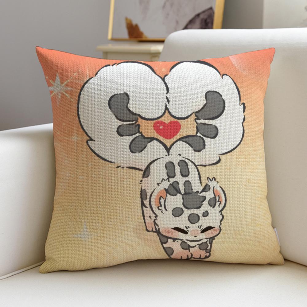 Magical Cute Fabulous BeastsS Cushion Cover Breathable and skinfriendly linen pillowcase square removable and washable cushion