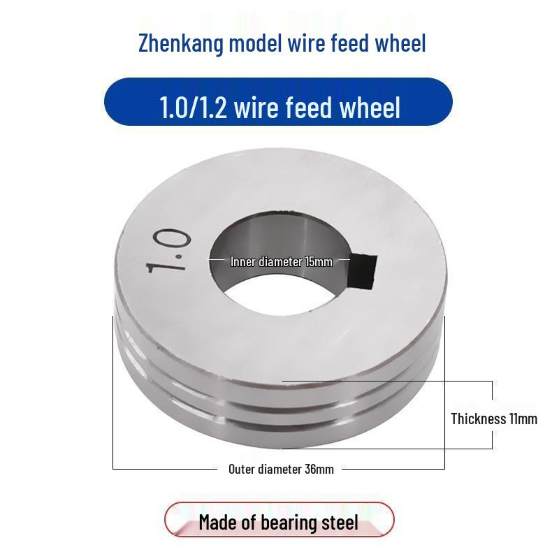 Gas-Shielded MIG Welding Wire Feeder Accessories: Panasonic/Binzel Style Guide Wheel 1.2/0.8.